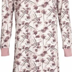 Medaillon Gebloemd Dames Nachthemd Licht Paars MENGD2103A - Maten: XL