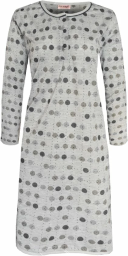 Merkloos Dames Nachthemd Lange Mouwen Met Stippen XXL 44-46 Grijs/zwart 1 Merkloos Dames Nachthemd Lange Mouwen Met Stippen XXL 44-46 Grijs/zwart