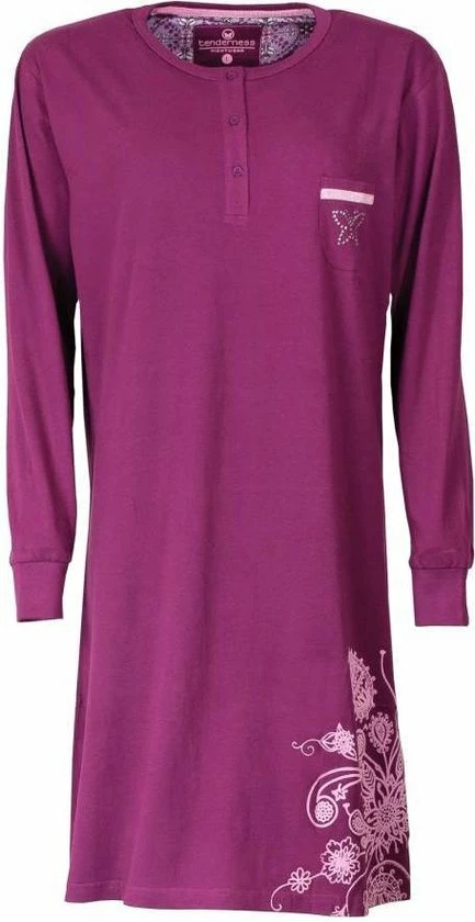 Tenderness Dames Nachthemd Paars Maten: M 3 Tenderness Dames Nachthemd Paars Maten: M - Afbeelding 3