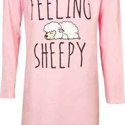 Temptation Dames Bigshirt Licht Roze TPNGD2124A - Maten: L