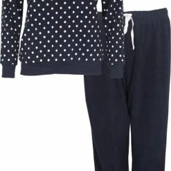 Tenderness Badstof Dames Pyjama Blauw TEPYD2124A - Maten: L