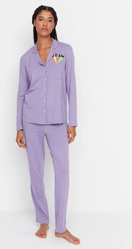 Trendyol Vrouwen Standaard Kraag Pyjama Set 4 Trendyol Vrouwen Standaard Kraag Pyjama Set - Afbeelding 4