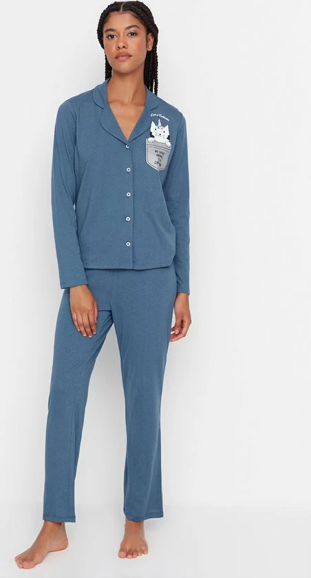 Trendyol Vrouwen Standaard Kraag Pyjama Set 1 Trendyol Vrouwen Standaard Kraag Pyjama Set