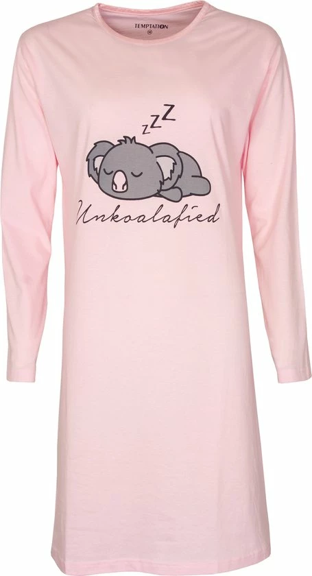 Temptation Dames Bigshirt Licht Roze TPNGD2122A - Maten: M 1 Temptation Dames Bigshirt Licht Roze TPNGD2122A - Maten: M