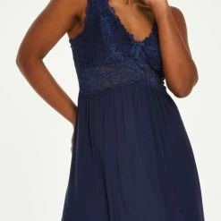 Hunkemöller Nachtmode Dames Slipdress Nora Lace - Blauw - Maat XL -Pyjama-S-Dames Winkel 459x840 10