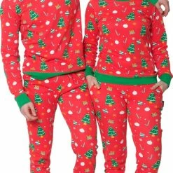 Happy Pyjamas Happy Pyjama's Rode Kerst Pyjama Maat: 'M' (XS-XXL) - Super Leuke Dames Pyjama Van Katoen In Een Mooi Kerst Thema. Comfortabele Pyjamaset Voor Dames! -Pyjama-S-Dames Winkel 459x840 2