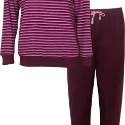 Tenderness Badstof Dames Pyjama Paars TEPYD2122A - Maten: M