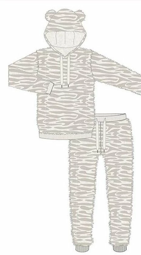 Apollo Huispak Dames | Zebra Print | Beige | Maat S/M | Huispak Dames Volwassenen Fleece | Joggingpak Dames 5 Apollo Huispak Dames | Zebra Print | Beige | Maat S/M | Huispak Dames Volwassenen Fleece | Joggingpak Dames - Afbeelding 5