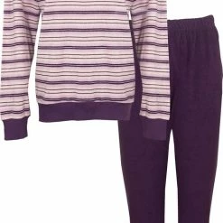 Tenderness Badstof Dames Pyjama Paars TEPYD2121A - Maten: S