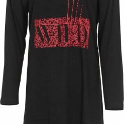 Temptation Dames Nachthemd/Bigshirt Zwart TPNGD2008B - Maten: L