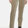 TAIFUN Dames 7/8-broek Van Zachte Stretchstof Taupe-46