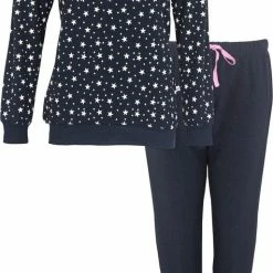 Tenderness Badstof Dames Pyjama Blauw TEPYD2123A - Maten: XXL
