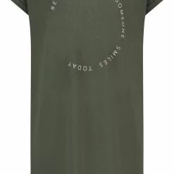 Hunkemöller Dames Nachtmode Nachthemd Ronde Hals - Groen - Maat M/L