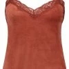 Hunkemöller Dames Nachtmode Cami Velours Lace - Oranje - Maat S