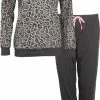 Irresistible Dames Pyjama Donker Grijs IRPYD2108A - Maten: XXL