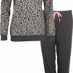 Irresistible Dames Pyjama Donker Grijs IRPYD2108A - Maten: XXL