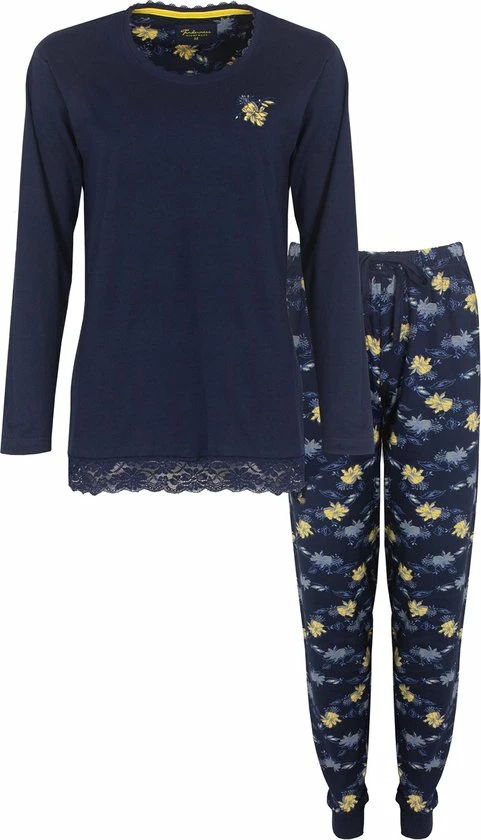 Tenderness Dames Pyjama Blauw TEPYD2003A - Maten: S 3 Tenderness Dames Pyjama Blauw TEPYD2003A - Maten: S - Afbeelding 3
