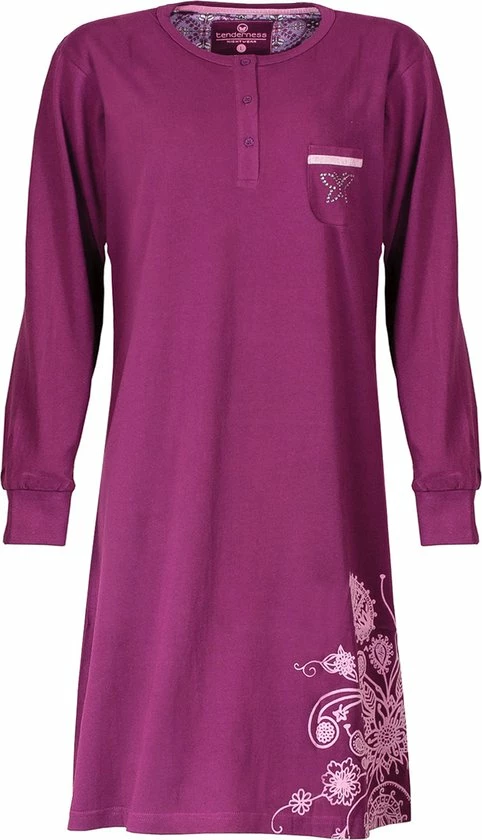 Tenderness Dames Nachthemd Paars Maten: M 1 Tenderness Dames Nachthemd Paars Maten: M