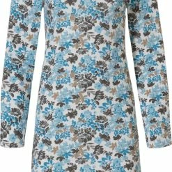Pastunette - Winter Flowers - Nachthemd - Wit/Blauw - Maat 40