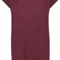 Hunkemöller Dames Nachtmode Nachthemd Ronde Hals - Rood - Maat XL/XXL