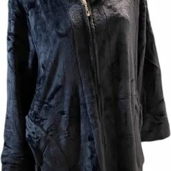 Merkloos Dames Fleece Huispak S/M Zwart -Pyjama-S-Dames Winkel 498x840 1