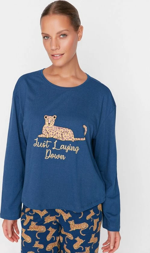 Trendyol Vrouwen Standaard Ronde Hals Pyjama Set 8 Trendyol Vrouwen Standaard Ronde Hals Pyjama Set - Afbeelding 8