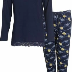 Tenderness Dames Pyjama Blauw TEPYD2003A - Maten: S