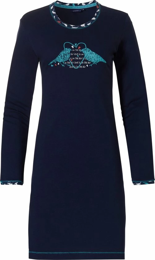 Pastunette - Blue Birds - Nachthemd - Blauw - Maat 48 1 Pastunette - Blue Birds - Nachthemd - Blauw - Maat 48