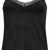 Hunkemöller Dames Nachtmode Cami Velours Lace - Zwart - Maat S