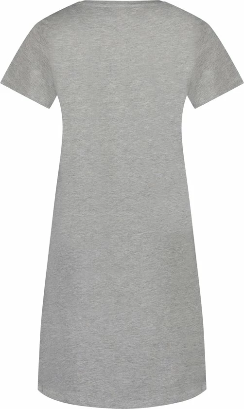 Hunkemöller Dames Nachtmode Nachthemd Ronde Hals - Grijs - Maat M/L 4 Hunkemöller Dames Nachtmode Nachthemd Ronde Hals - Grijs - Maat M/L - Afbeelding 4