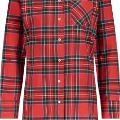 Hunkemöller Dames Nachtmode Nachthemd Menshirt Jersey - Rood - Maat S