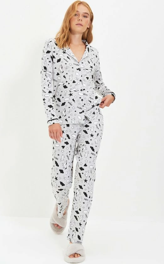 Trendyol Vrouwen Standaard Kraag Pyjama Set 2 Trendyol Vrouwen Standaard Kraag Pyjama Set - Afbeelding 2