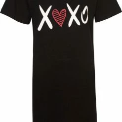 Temptation Dames Bigshirt Zwart TPNGD1127A - Maten: XXL