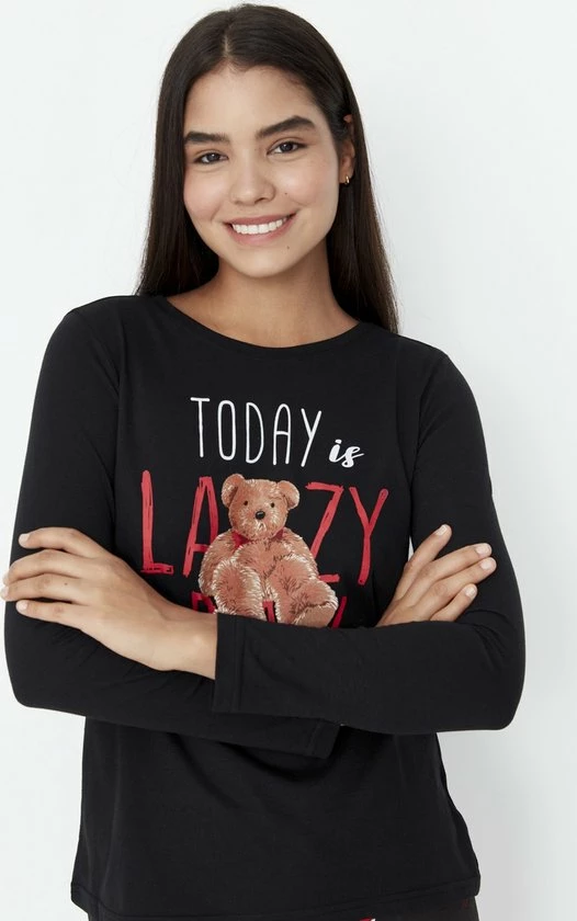 Trendyol Vrouwen Lange Mouw Ronde Hals Pyjamaset 7 Trendyol Vrouwen Lange Mouw Ronde Hals Pyjamaset - Afbeelding 7