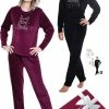 Merkloos Dames Velours Pyjama-lounge Set-huispak In Geschenkdoos, Maat 38/40, Kleur Zwart - Super Leuk Als Sinterklaas Of Kerst Geschenk!