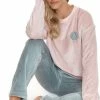 Doctor Nap Warme Winter Pyjama Dames Fleece | Lange Mouw Lange Broek | Light Pink PM.4535 XL