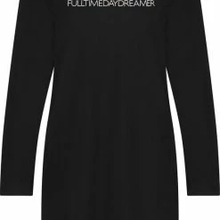 Hunkemöller Dames Nachtmode Nachthemd Ronde Hals - Zwart - Maat XL/XXL