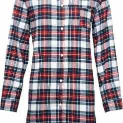 Happy Shorts Dames Kerst Pyjama Nachthemd Geruit - Maat S | Big Shirt | Slaaphemd