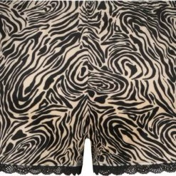 Hunkemöller Dames Nachtmode Shorts Velours Lace - Zwart - Maat S -Pyjama-S-Dames Winkel 550x412 2