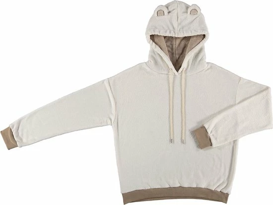 Apollo Dames Huispak Loungewear Beige Fleece Incl Capuchon - Maat S/M 2 Apollo Dames Huispak Loungewear Beige Fleece Incl Capuchon - Maat S/M - Afbeelding 2