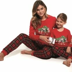 Cornette Katoenen Familie Pyjama Dames Volwassenen | Lange Mouw Lange Broek | Kerst Winter Matching Gezin Pyama | Family Time 671/306 XL -Pyjama-S-Dames Winkel 550x422 2