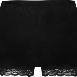 Hunkemöller Dames Nachtmode Shorts Velours Lace - Zwart - Maat S -Pyjama-S-Dames Winkel 550x481