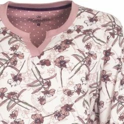 Medaillon Gebloemd Dames Nachthemd Licht Paars MENGD2103A - Maten: M -Pyjama-S-Dames Winkel 550x501 3