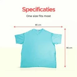 Smileify® Premium Pyjama Slaapshirt – Nachthemd Heren & Dames Korte Mouw – Oversized T Shirt – Big Shirt - Sleep Tee – Slaap Tshirt Vrouwen/Mannen - Mint Blauw -Pyjama-S-Dames Winkel 550x550 106