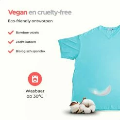 Smileify® Premium Pyjama Slaapshirt – Nachthemd Heren & Dames Korte Mouw – Oversized T Shirt – Big Shirt - Sleep Tee – Slaap Tshirt Vrouwen/Mannen - Mint Blauw -Pyjama-S-Dames Winkel 550x550 108