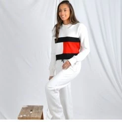 Lotus Witte Joggingpak Dames - Huispak - Trui - Joggingbroek - By MAMBOO - XS -Pyjama-S-Dames Winkel 550x550 119