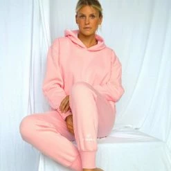 Lotus Roze Joggingpak Dames | Hoodie | Joggingbroek | Huispak | Zachte Stof | M | By Mamboo