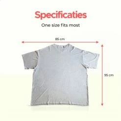 Smileify® Premium Pyjama Slaapshirt – Nachthemd Heren & Dames Korte Mouw – Oversized T Shirt – Big Shirt - Sleep Tee – Slaap Tshirt Vrouwen/Mannen - Grijs -Pyjama-S-Dames Winkel 550x550 32