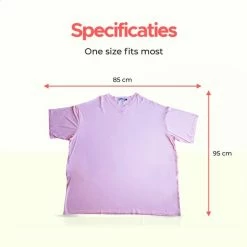 Smileify® Premium Pyjama Slaapshirt – Nachthemd Heren & Dames Korte Mouw – Oversized T Shirt – Big Shirt - Sleep Tee – Slaap Tshirt Vrouwen/Mannen - Roze -Pyjama-S-Dames Winkel 550x550 71