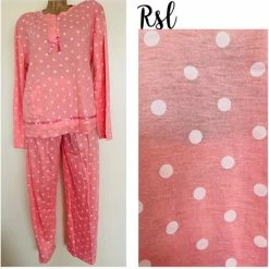 Merkloos Dames Pyjamaset Met Stippen M Wit/roze 7 Merkloos Dames Pyjamaset Met Stippen M Wit/roze -Pyjama-S-Dames Winkel 550x554 1